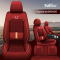 (Ajustável para seu veículo ) Kit Capa Banco de Carro Completo em Couro Legítimo Italian + BRINDE: Kit Tapete Completo